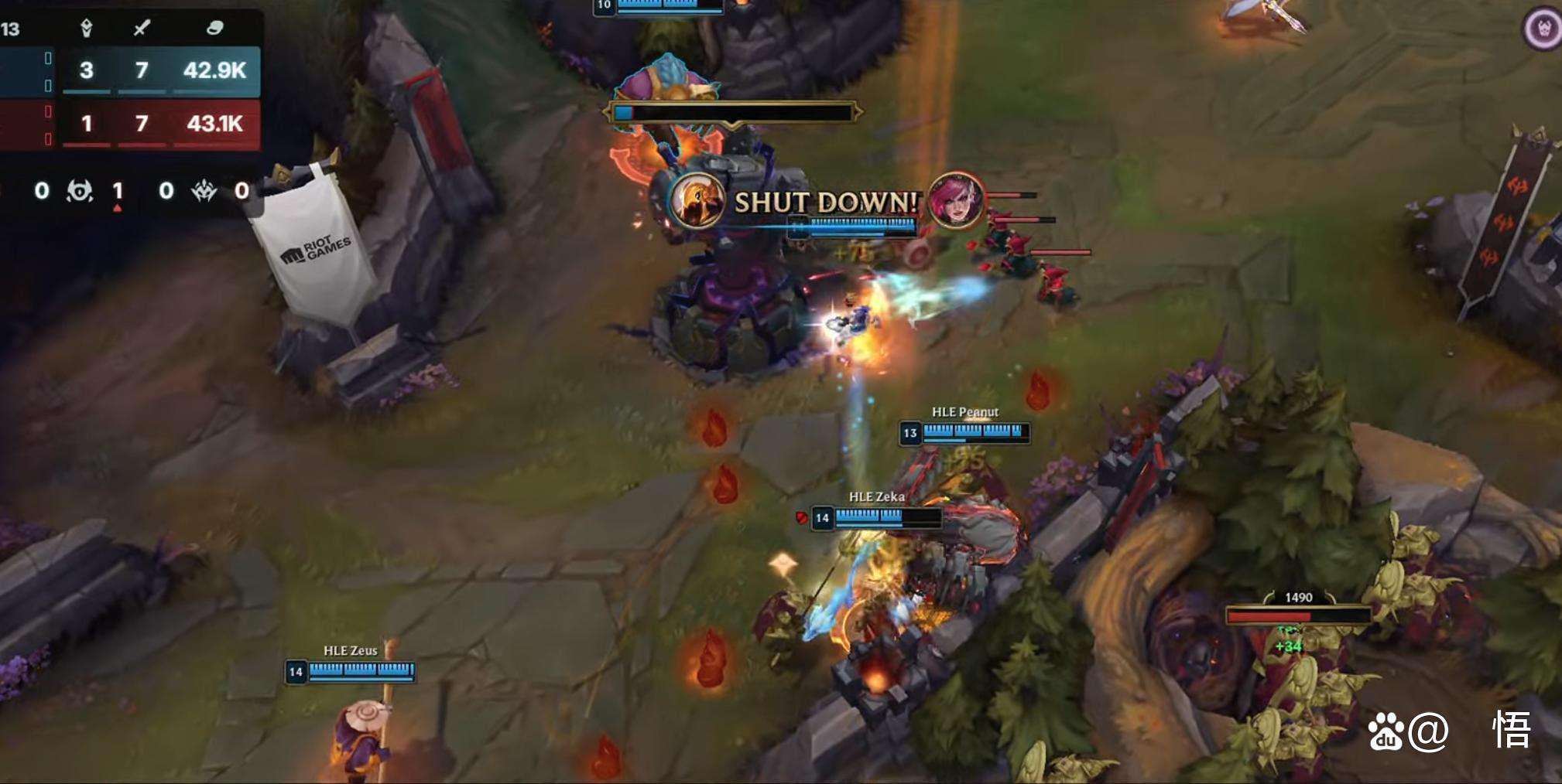 包含HLE翻盘C9，Peanut操刀奇招英雄翻盘激烈交锋半决赛，留下经典瞬间的词条